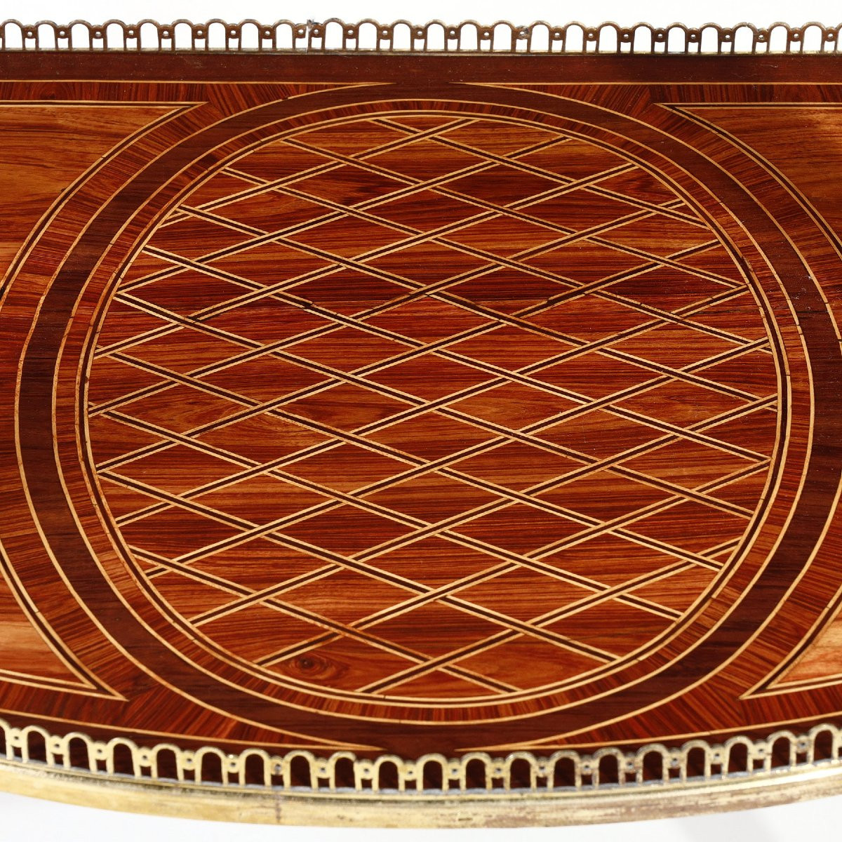 "demi Lune" Console Louis XVI Period Stamped By Lacroix-photo-4