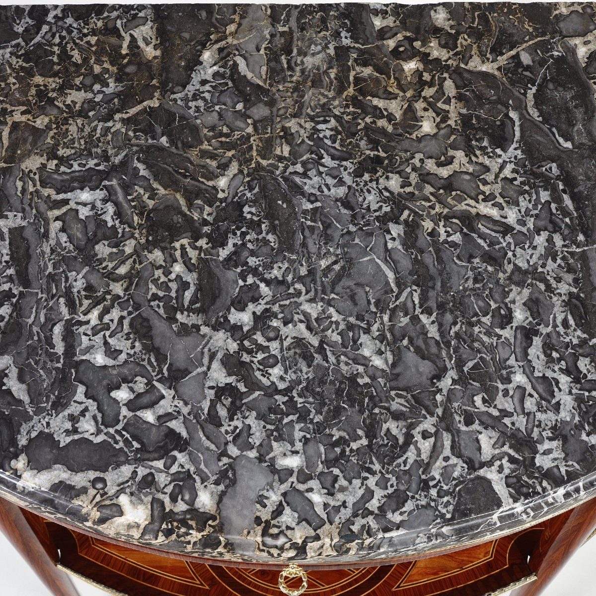 "demi Lune" Console Louis XVI Period Stamped By Lacroix-photo-1