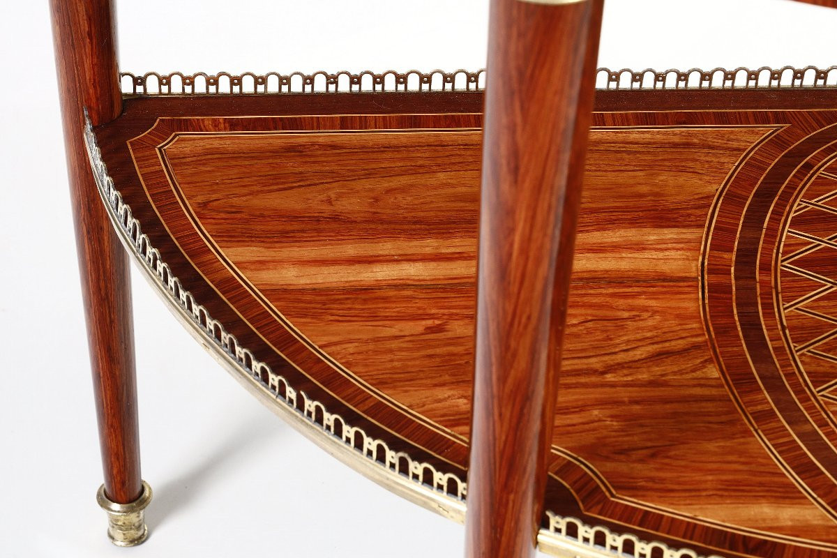 "demi Lune" Console Louis XVI Period Stamped By Lacroix-photo-2