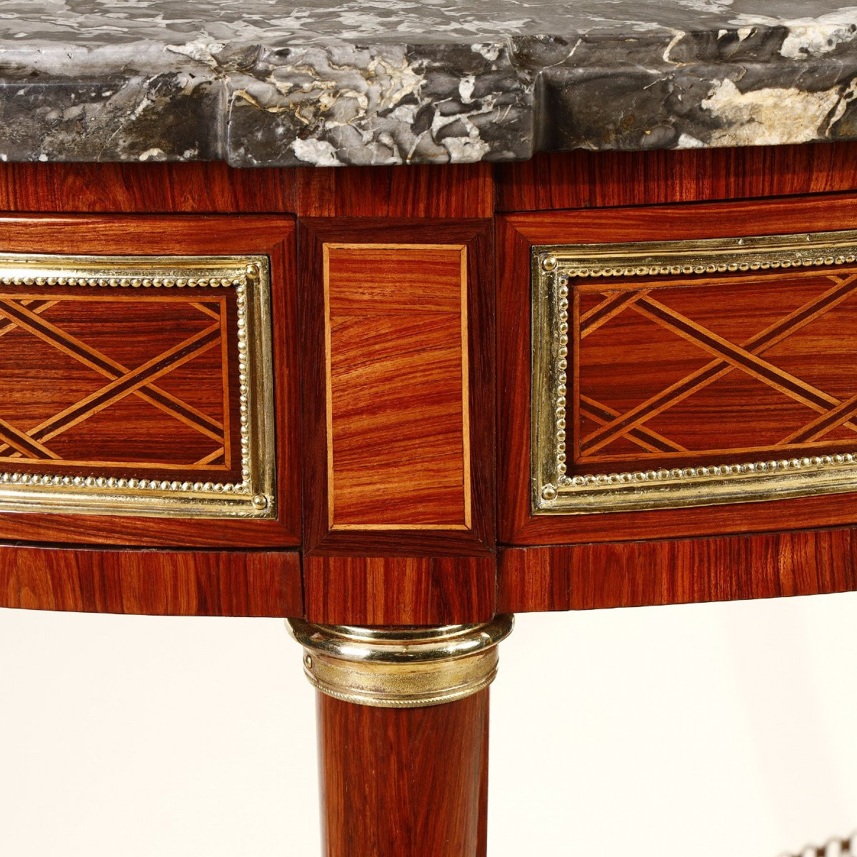 "demi Lune" Console Louis XVI Period Stamped By Lacroix-photo-7