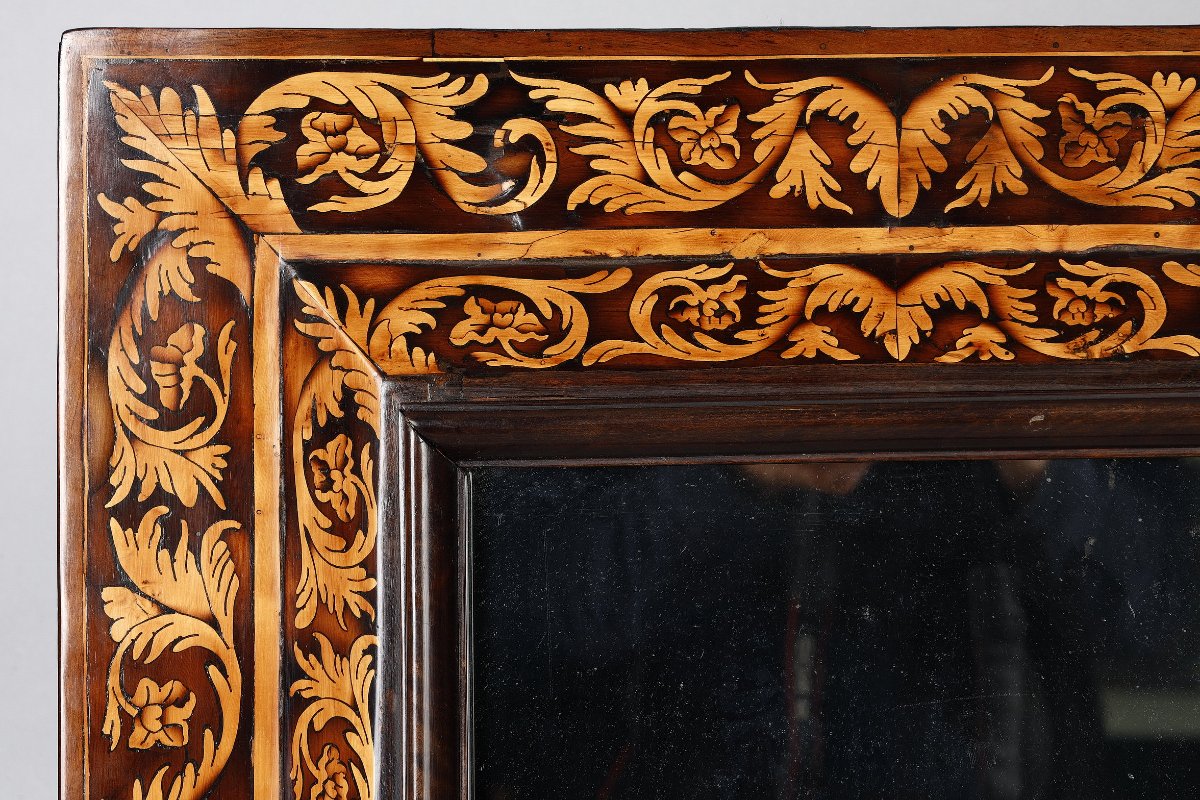 Petit miroir grenoblois, attribué à Thomas Hache  Fin XVIIᵉ- début XVIIIᵉ siècle-photo-2
