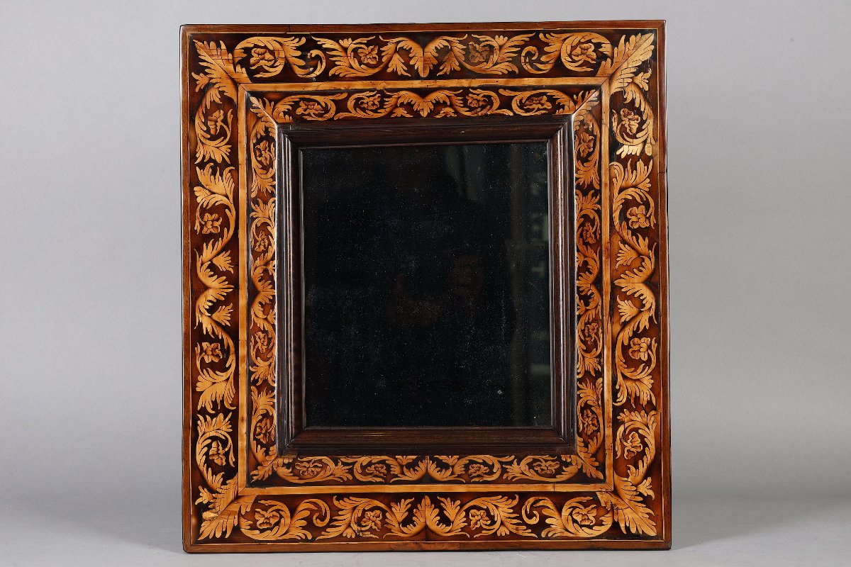 Petit miroir grenoblois, attribué à Thomas Hache  Fin XVIIᵉ- début XVIIIᵉ siècle-photo-1