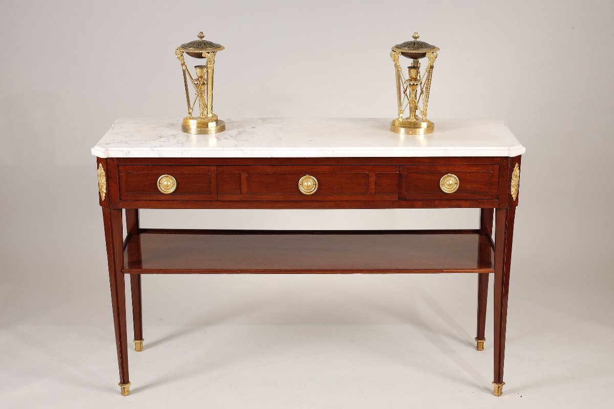 Louis XVI Period Console Table-photo-2
