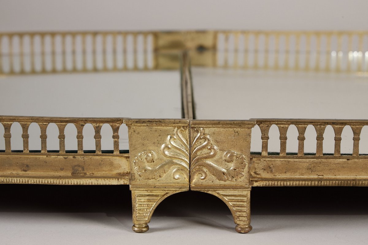 Centerpiece Gilded Bronze In Three Parts, Directoire Period-photo-4