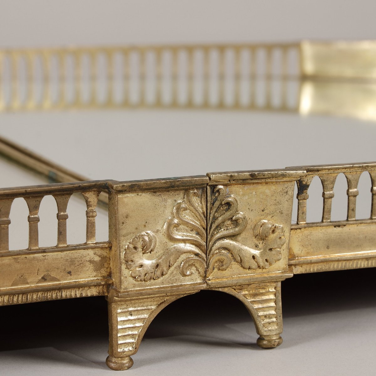 Centerpiece Gilded Bronze In Three Parts, Directoire Period-photo-6