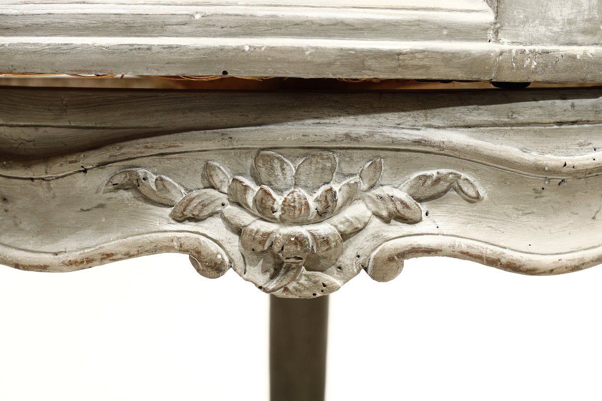 Fauteuil de bureau d’époque Louis XV  à assise tournante-photo-7