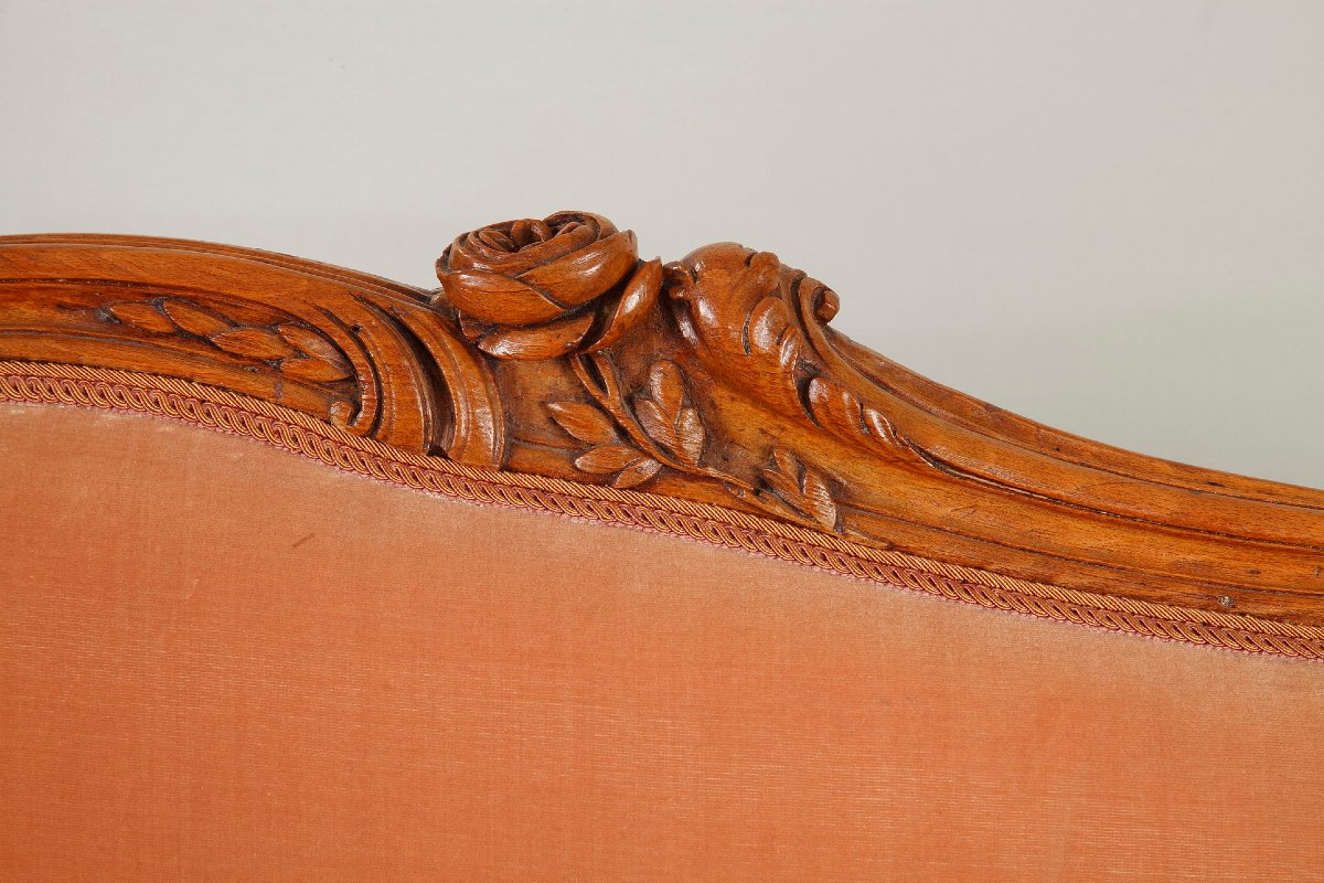 Rare Pair Of "veilleuse" Sofas Attributed To Louis Delanois-photo-4