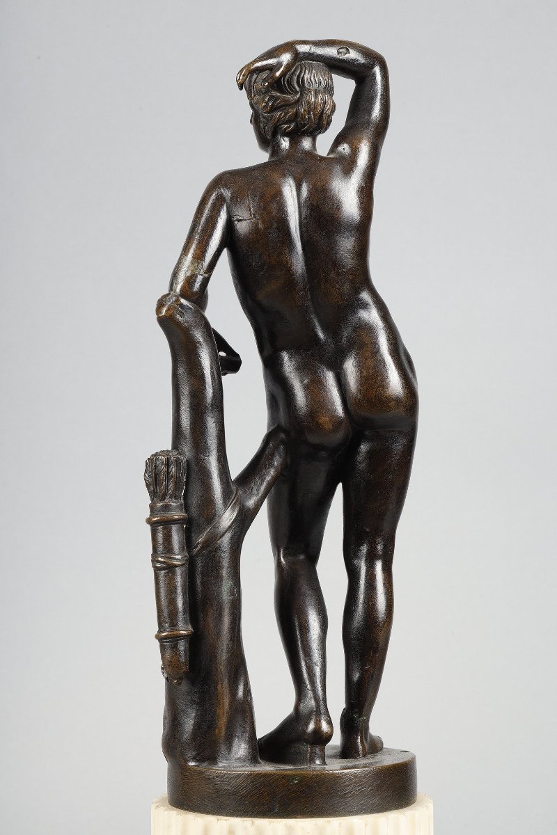 Paire de bronzes fin XVIIIe représentant  la Vénus de Médicis et Apollon-photo-7