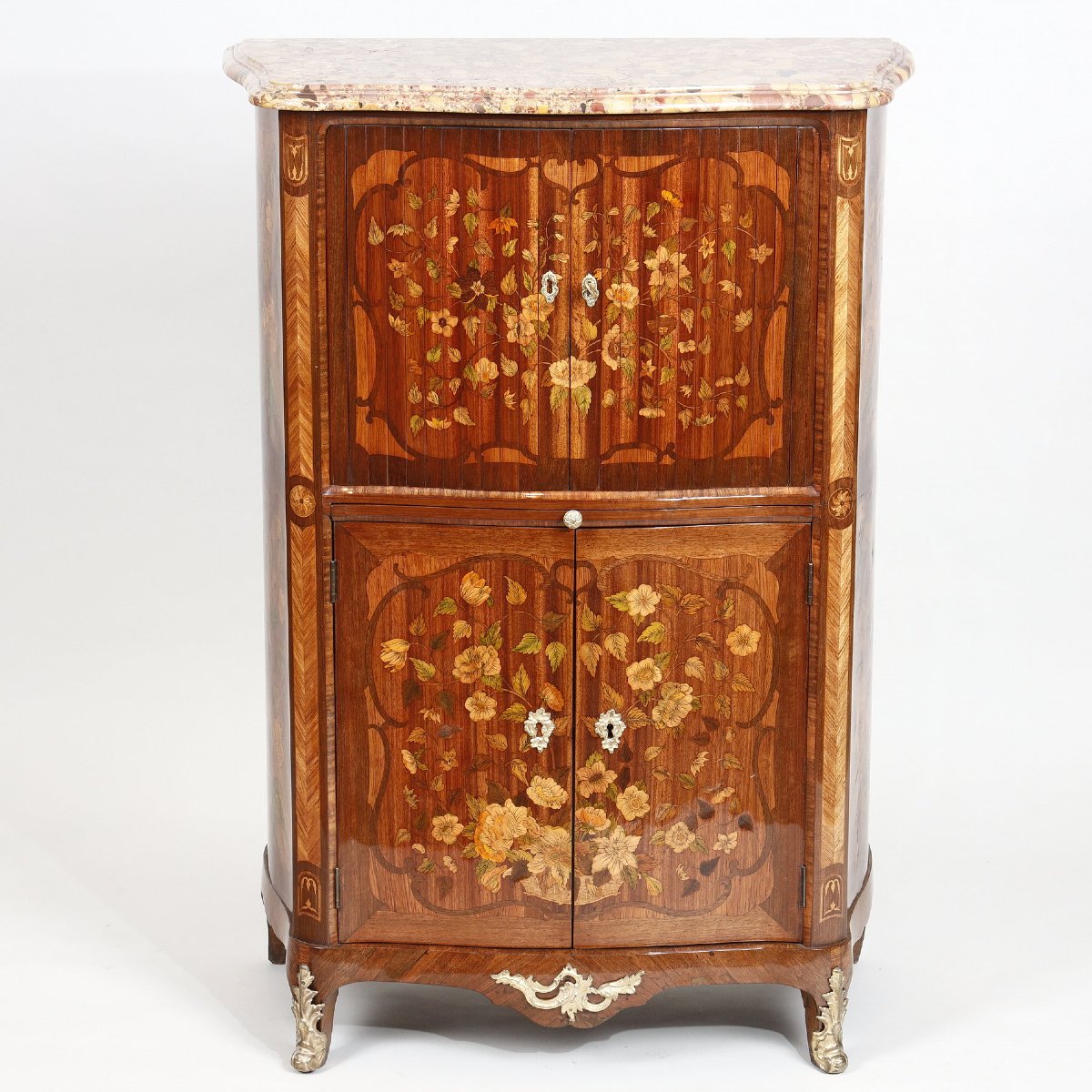 Rare Small Louis XV Period Tambour-front Secretary Stamped By Adrien Delorme-photo-7