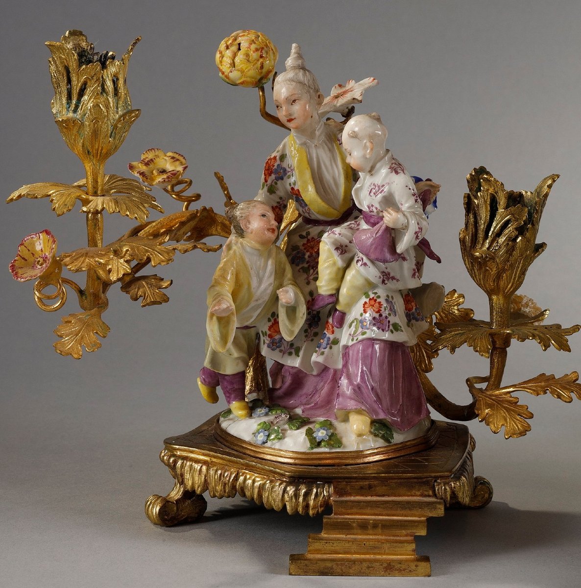 Set Of Large Meissen Figures, Louis XV Period-photo-2