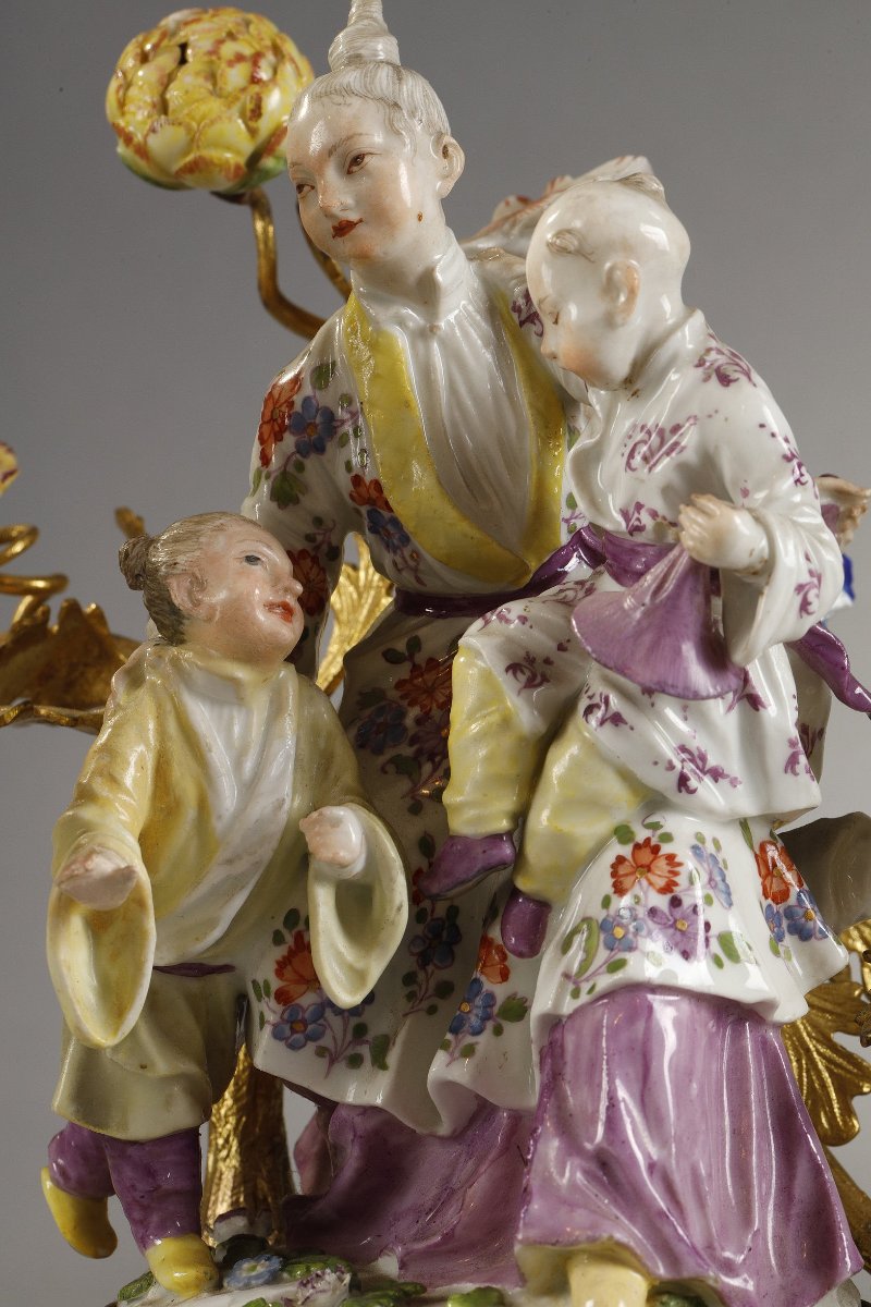Set Of Large Meissen Figures, Louis XV Period-photo-7