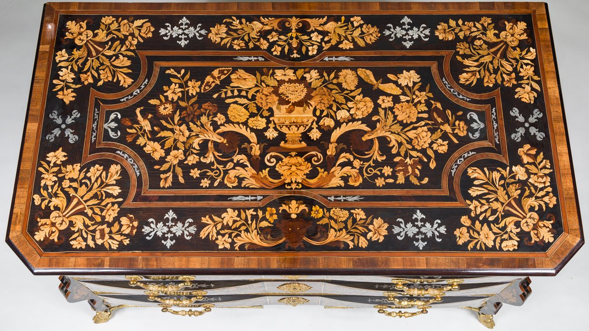 Exceptional Mazarine Chest Of Drawers , Louis XIV Period, Attributed To Thomas Hache-photo-2