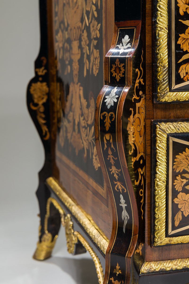 Exceptional Mazarine Chest Of Drawers , Louis XIV Period, Attributed To Thomas Hache-photo-1