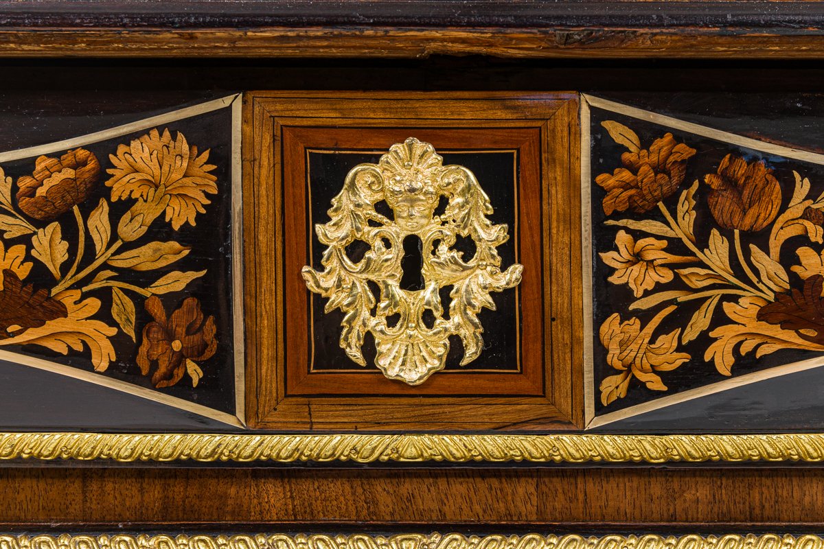 Exceptional Mazarine Chest Of Drawers , Louis XIV Period, Attributed To Thomas Hache-photo-3