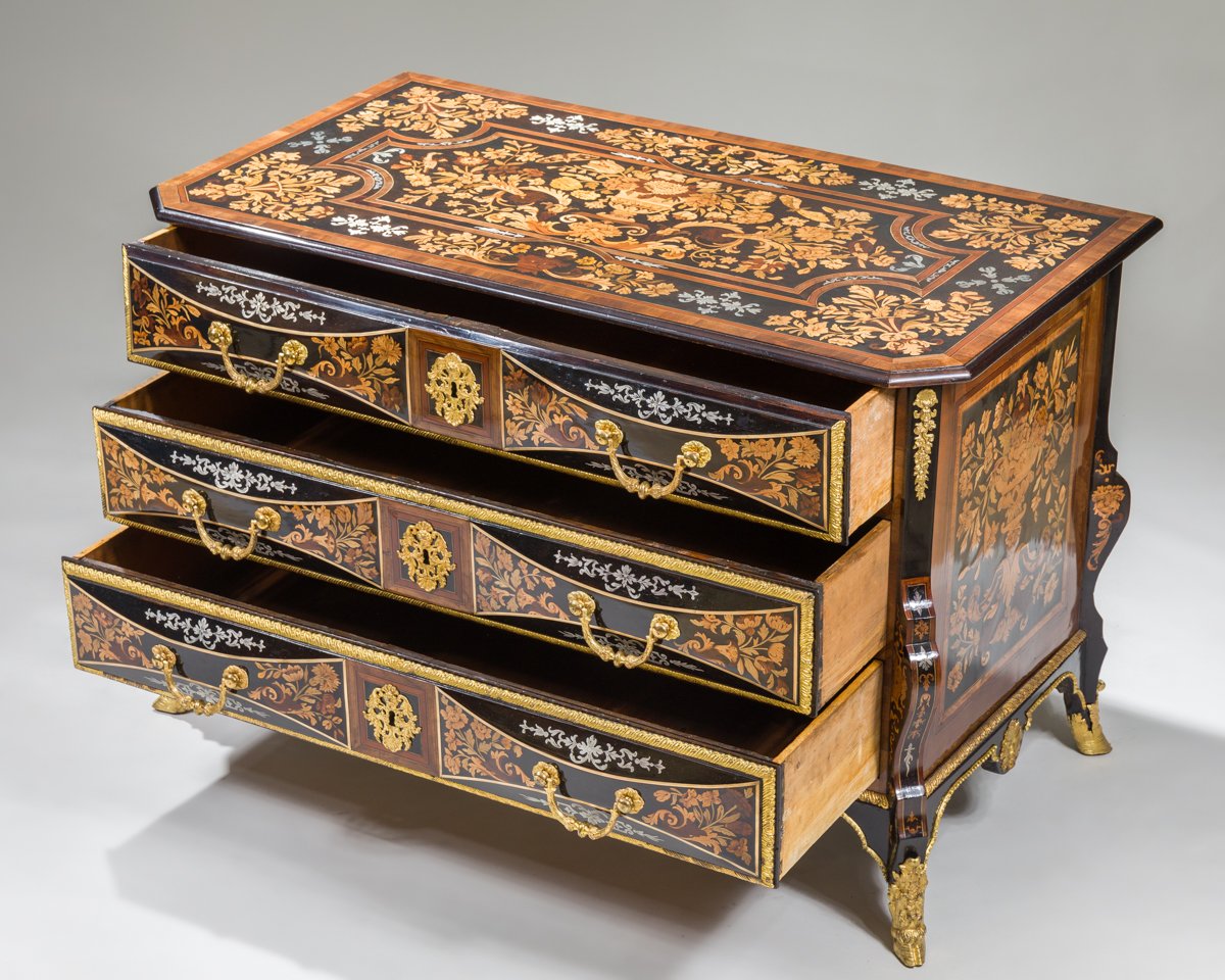 Exceptional Mazarine Chest Of Drawers , Louis XIV Period, Attributed To Thomas Hache-photo-7