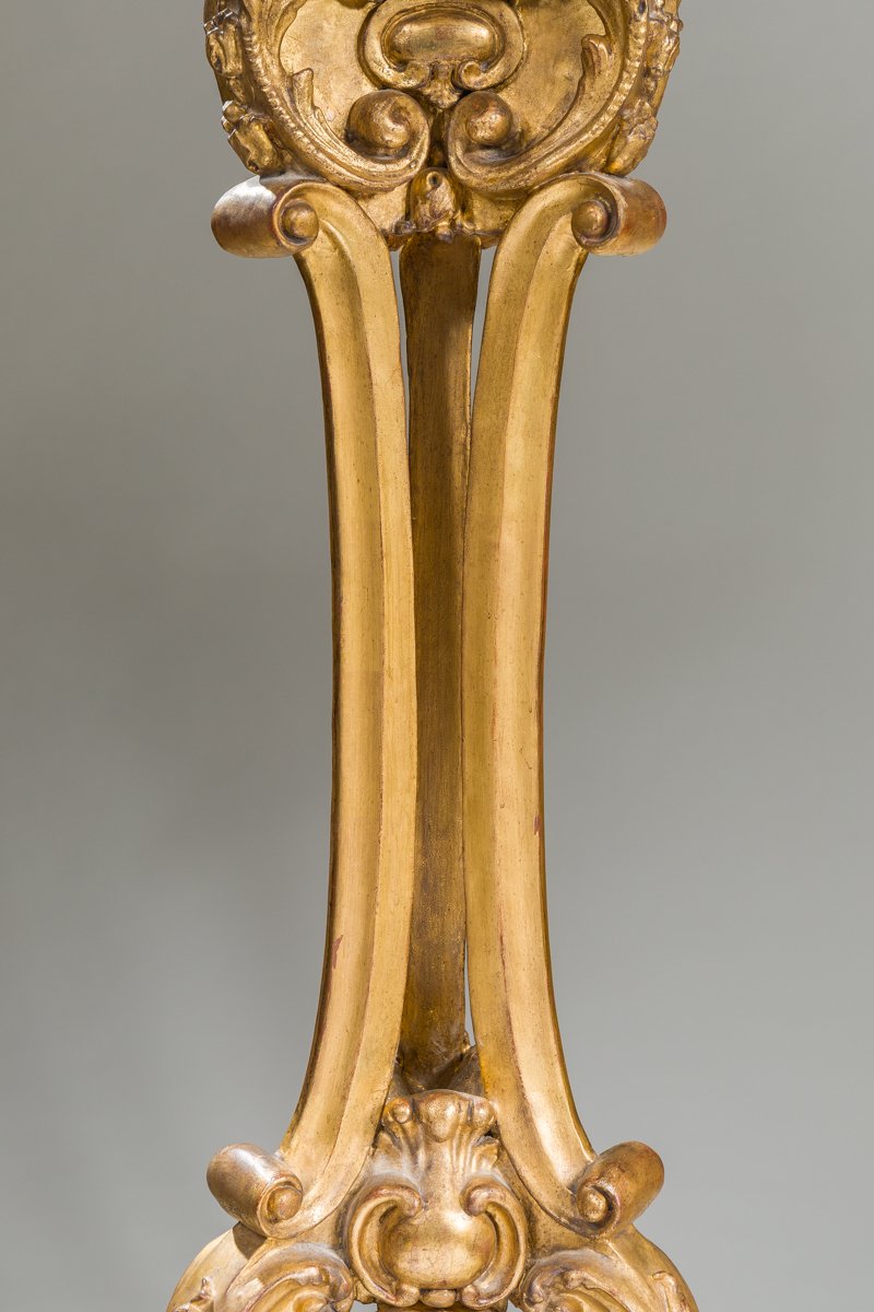 Rare Pair Of Monumental Gilt-wood Torchère Stands, Baltic Work, Early 18th Century.-photo-7