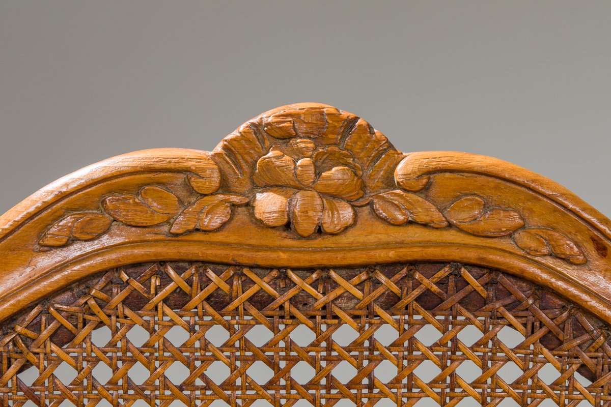 Paire de fauteuils cannés, estampillés de Canot, époque L XV-photo-3