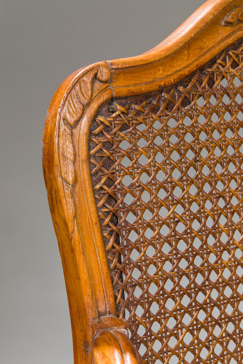 Paire de fauteuils cannés, estampillés de Canot, époque L XV-photo-3