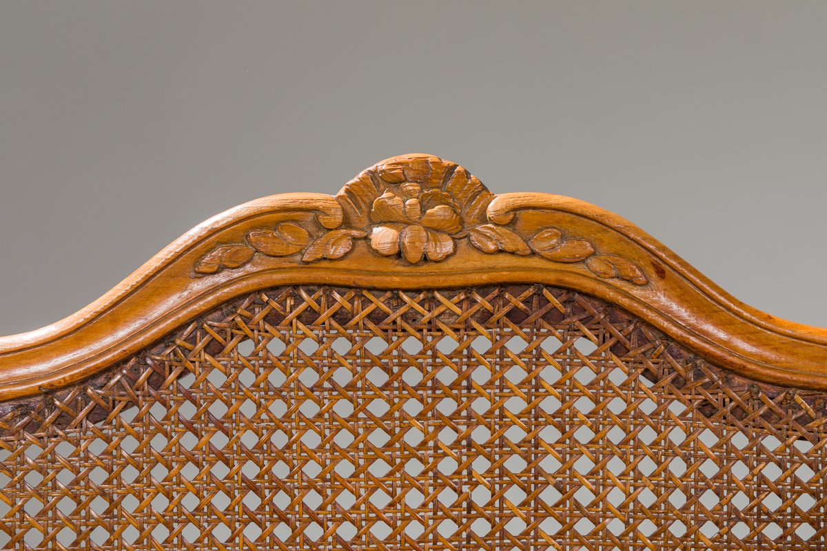 Paire de fauteuils cannés, estampillés de Canot, époque L XV-photo-6