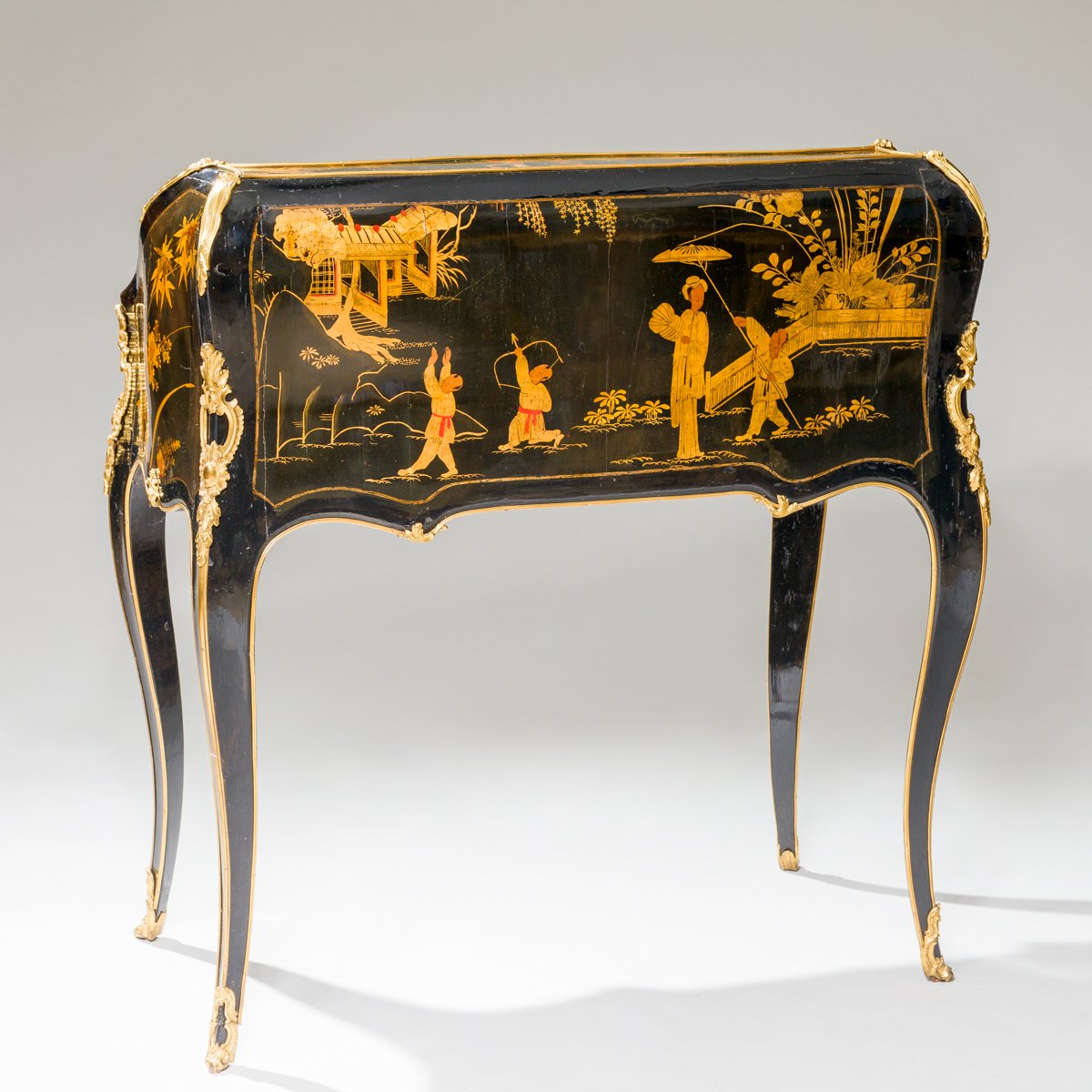 Bureau de pente en laque européenne d'époque Louis XV attribué à Jacques Dubois-photo-2