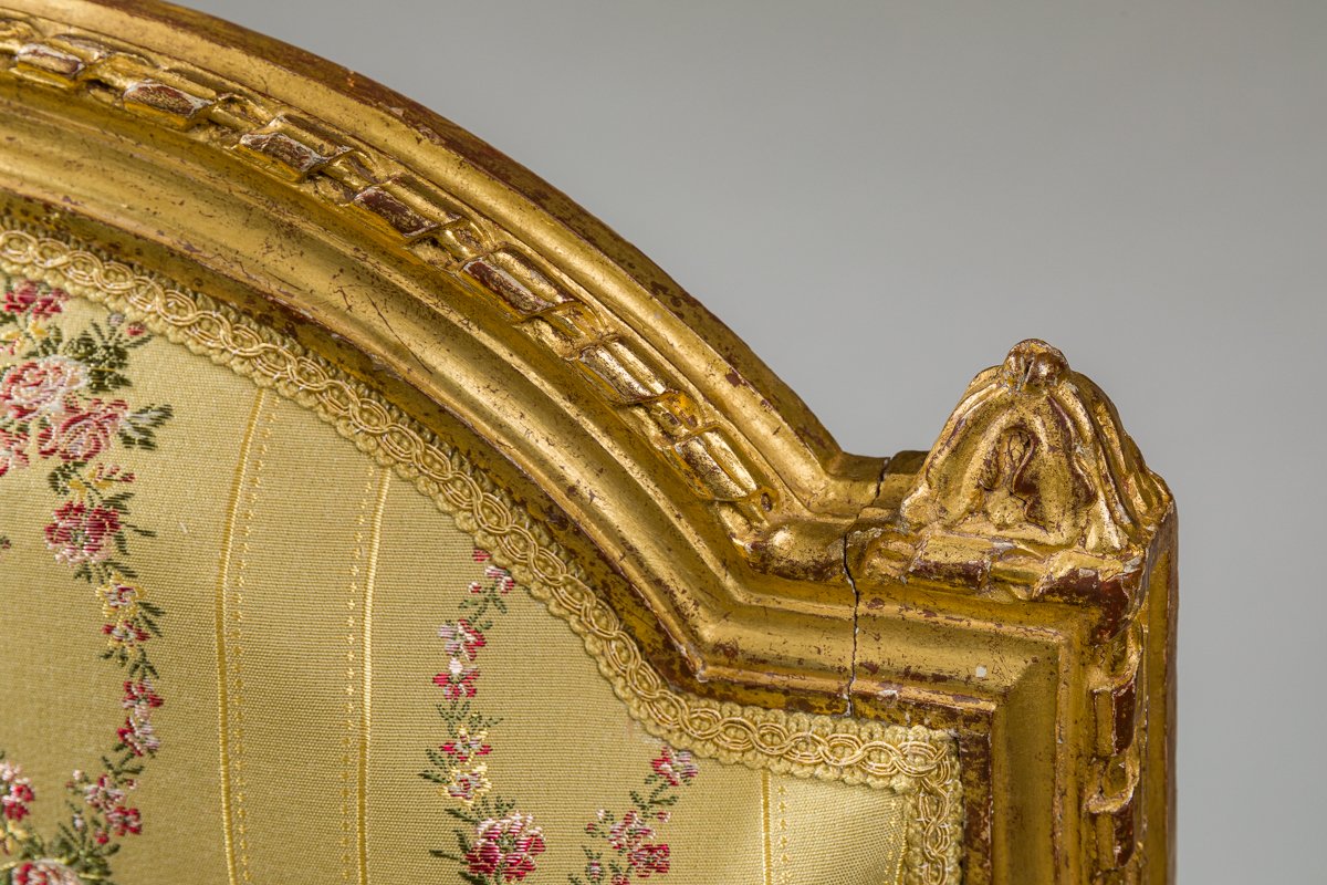 Pair Of Louis XVI Armchairs Stamped Sené-photo-4