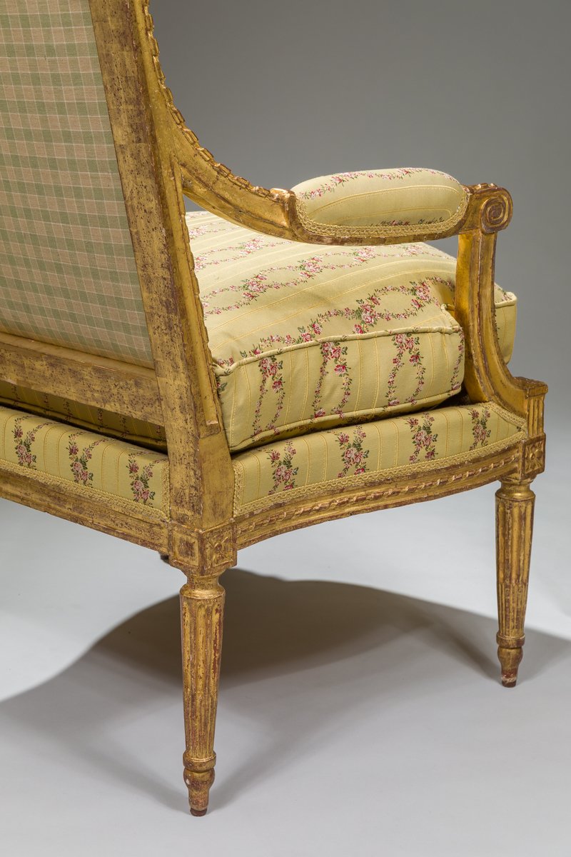 Pair Of Louis XVI Armchairs Stamped Sené-photo-6