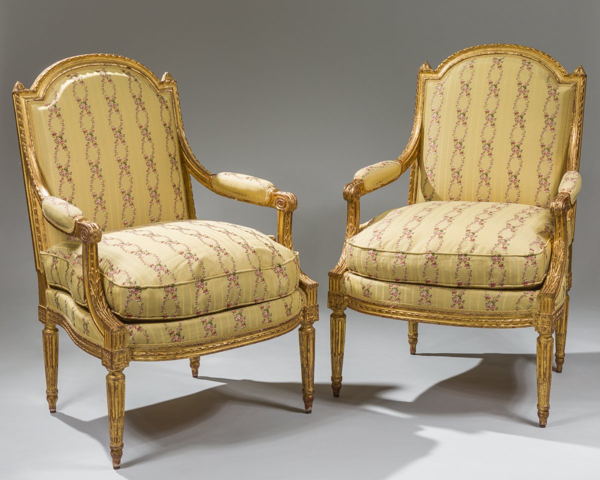 Pair Of Louis XVI Armchairs Stamped Sené