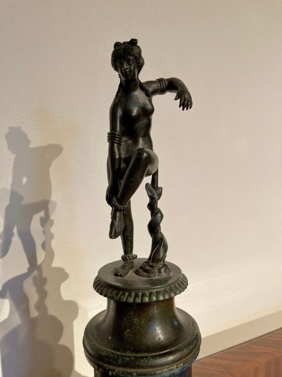 Bronze Statuette Of An Etruscan Woman-photo-2