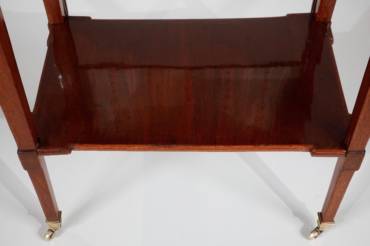 Mahogany Flying Table Stamped Canabas-photo-1