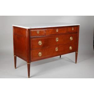 Louis XVI Commode In Mahogany Attributed To Etienne Avril