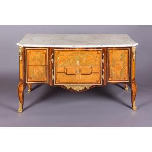 Commode d'époque Transition Estampillée I.g. Schlichtig