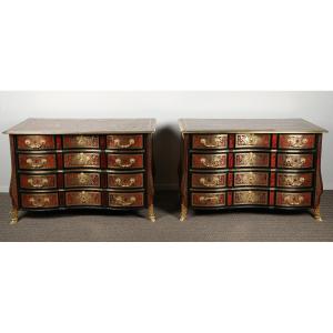 Pair Of 18th And 19th Century Boulle Marquetry Commodes