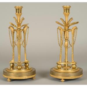 Pair Of Louis XVI Period Candlesticks