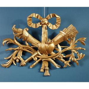 Gilded Wooden Hunting Attributes, 18th Century