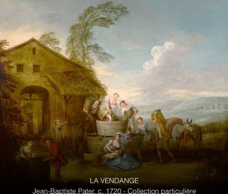 La Vendange. Huile Toile 65x49. Entourage De Jean-Baptiste Pater.-photo-8