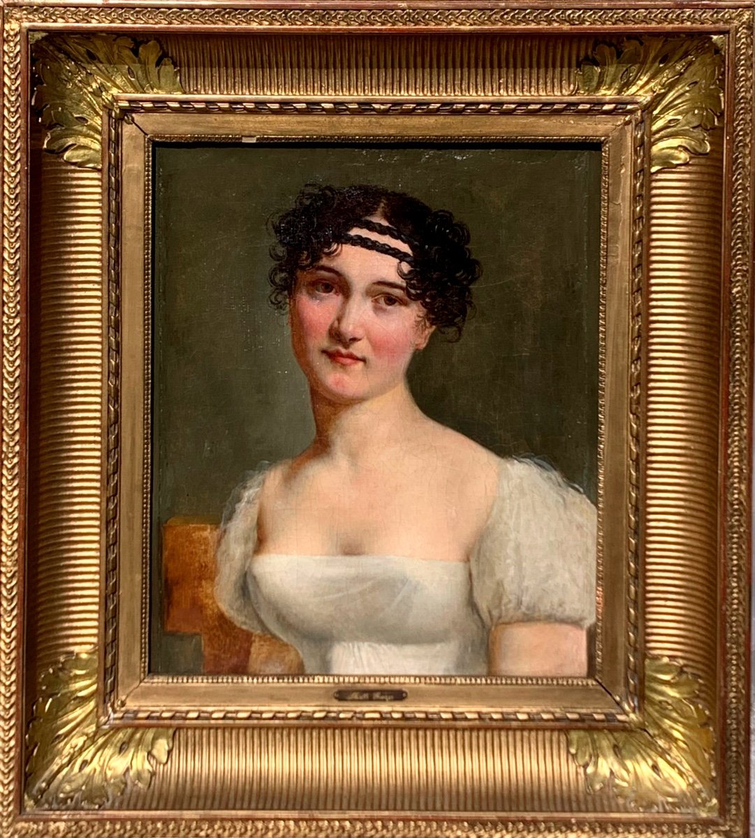 Portrait De M.lle George. Hst 48x40, Début XIX.me Siecle.