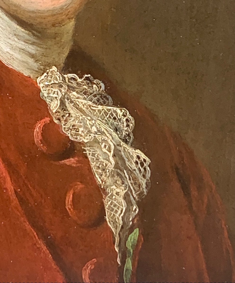 Portrait Of A Man. Oil Copper 15x20. Late 18th Century.-photo-3