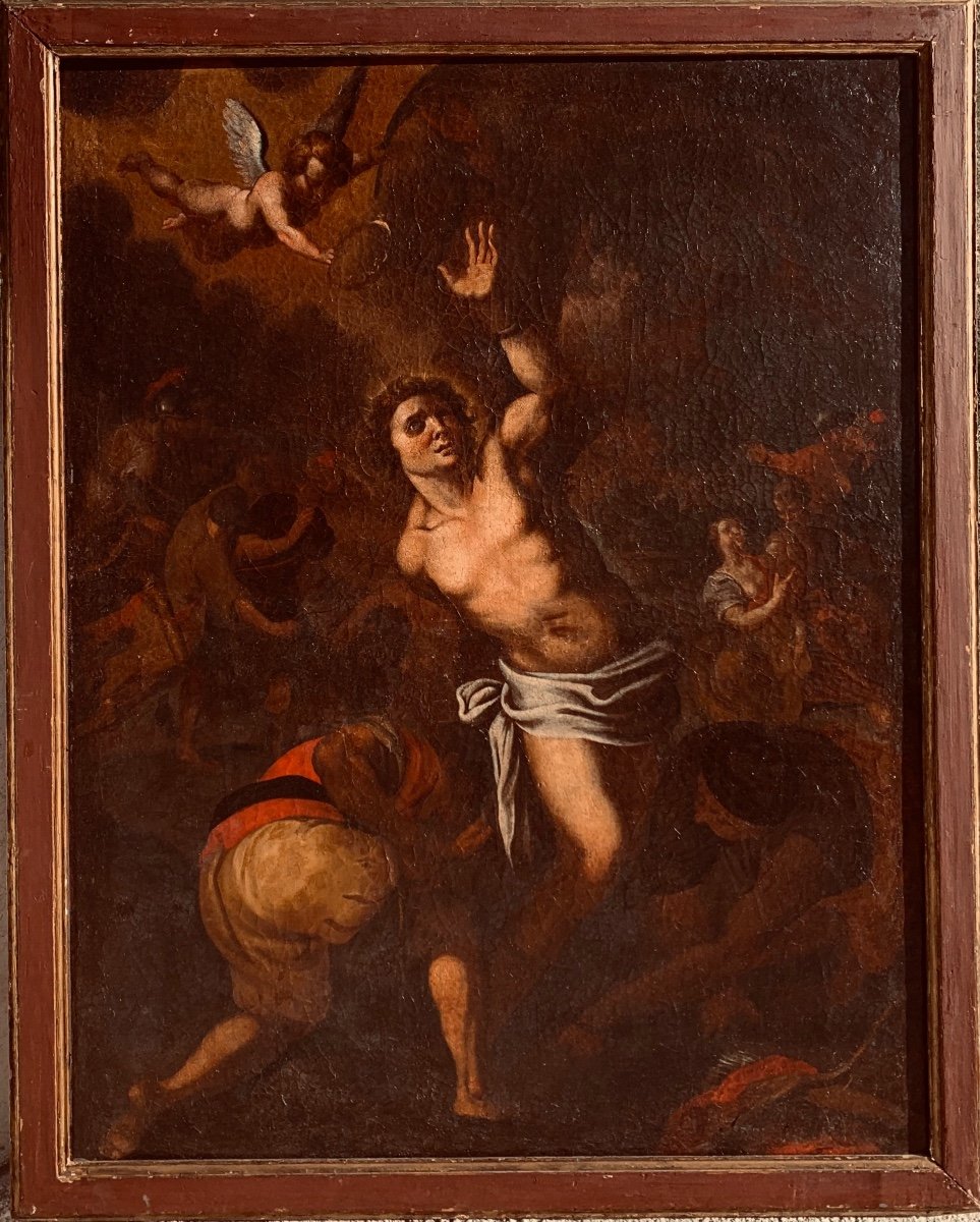 Martyrs Il Of Saint Sebastian.large Oil On Canvas 103x133. Venetian School,from The End 16th 