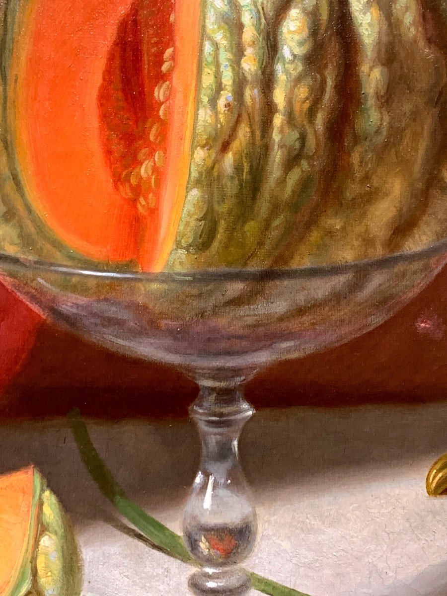 Stilo Life With Sevres Vase.oil On Canvas  64x54. Leon Brunel-roque (1822-?)-photo-4