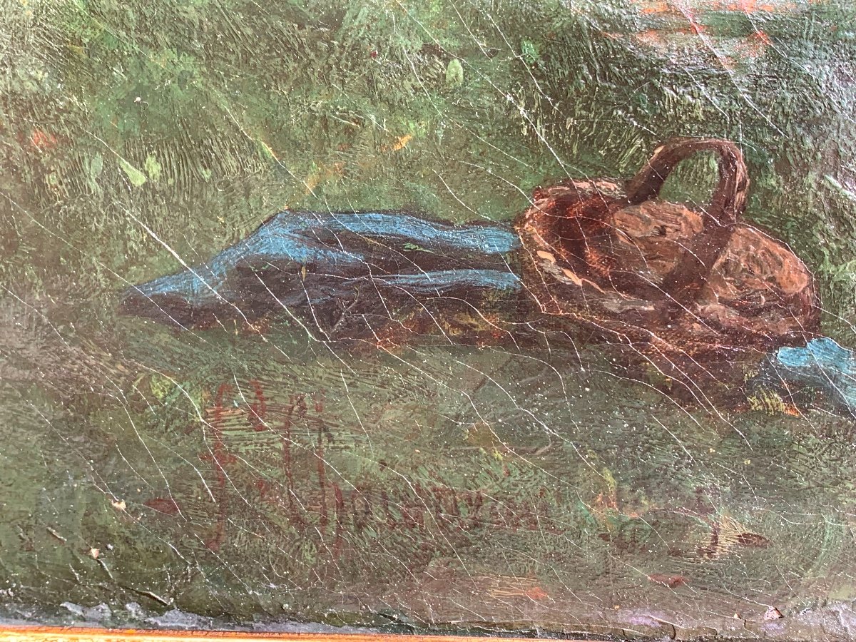 Ferdinand Chaigneau.1830-1906. Paysage Avec Pêcheur..hst 119x85-photo-4