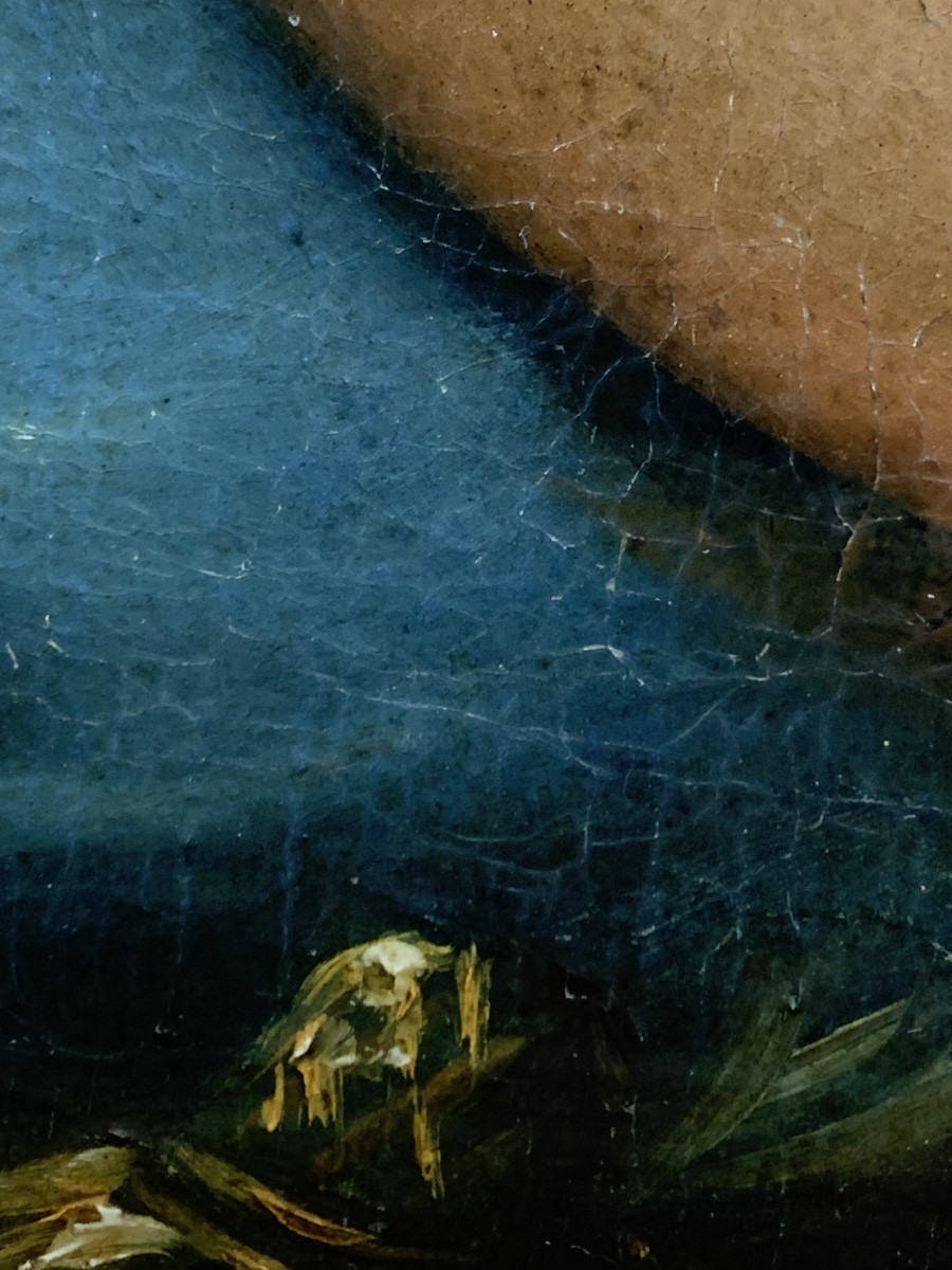 Sleeping Child. Oil On Canvas, 40x34.italian School,late 17th Century.-photo-1