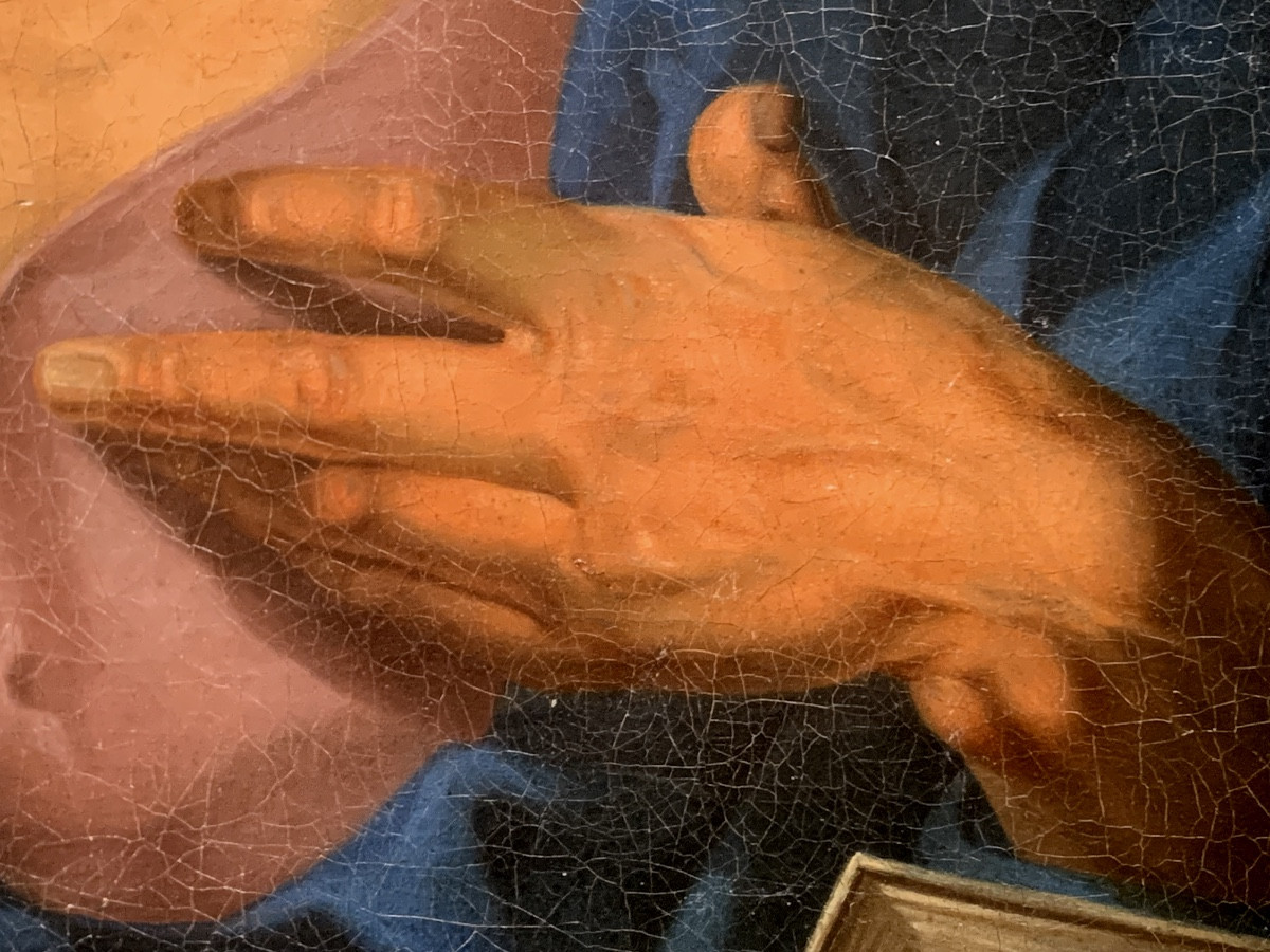 Évangéliste. Huile sur toile ,53,5x40.Ecole Hollandaise,XVII siècle.Disciple d’Hendrik Goltzius-photo-2