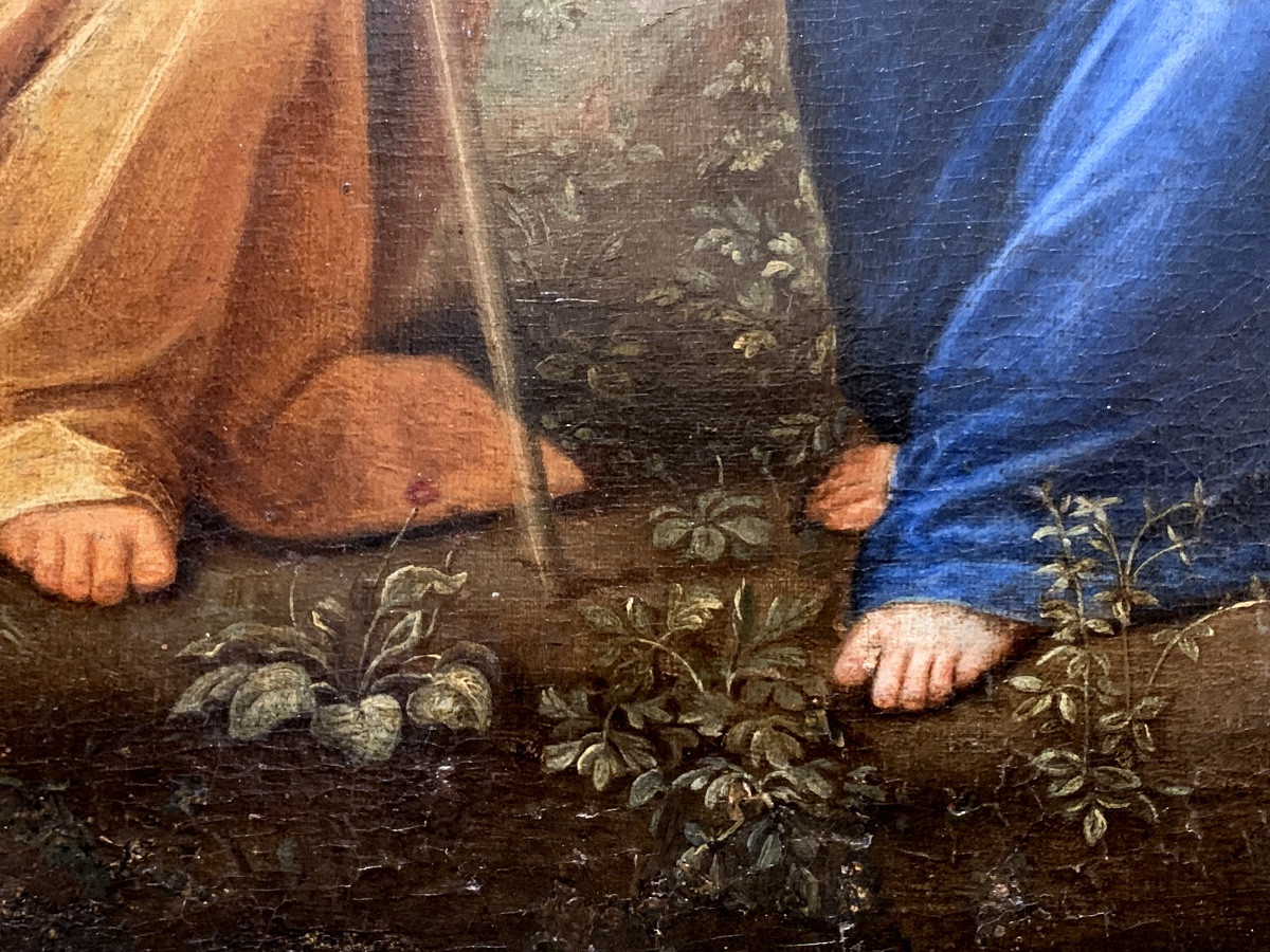 Sainte Famille. HST 40x32. Deuxième moitié du XVI siècle.-photo-1