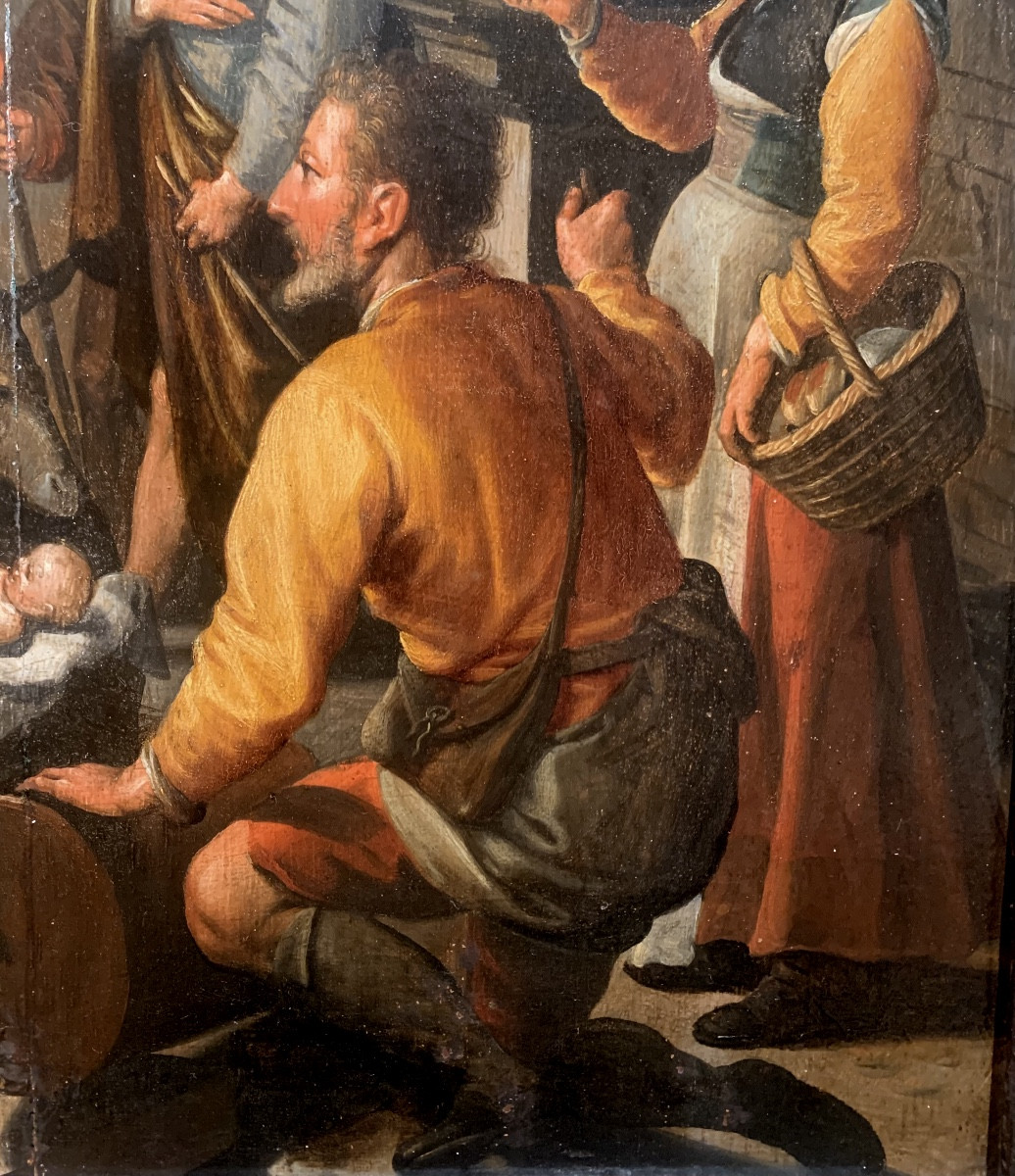 Adoration Of The Shepherds. Oil On Panel, 47 X 39 Cm. Circle Of Pieter Pietersz. Aertsen, 1541–1603-photo-4