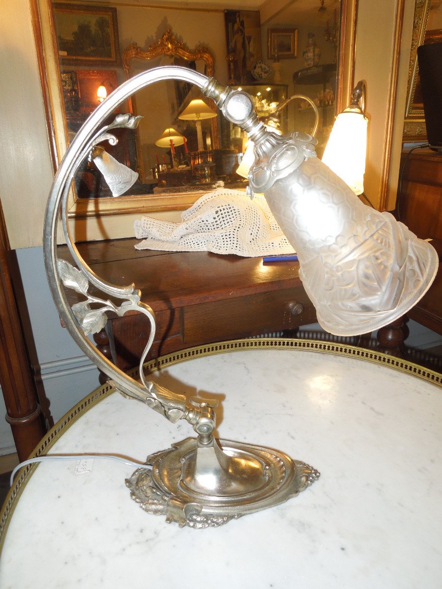 Lampe De Salon Epoque Art Deco Attibuée A Muller