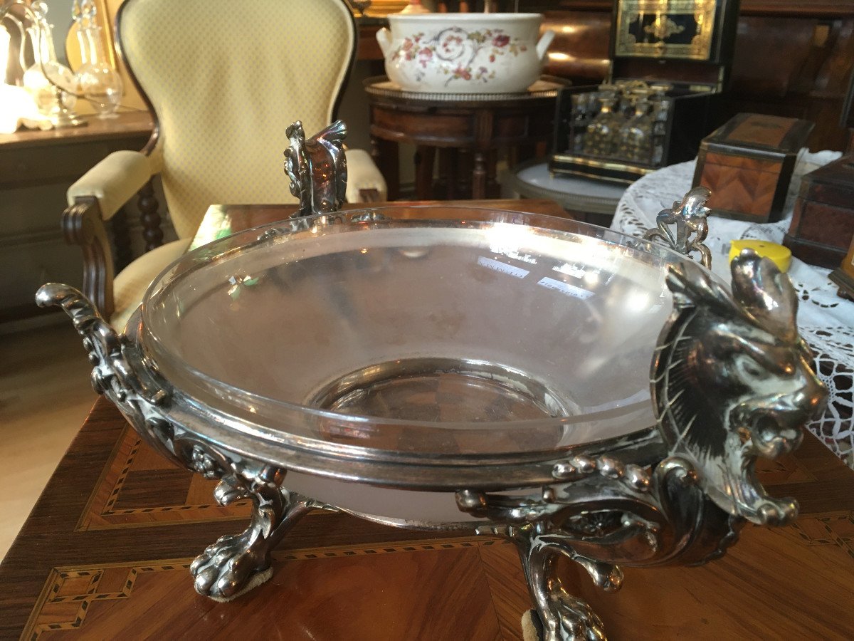 Fruit Bowl/centerpiece/salad Bowl Silver Bronze 19 Eme-photo-3