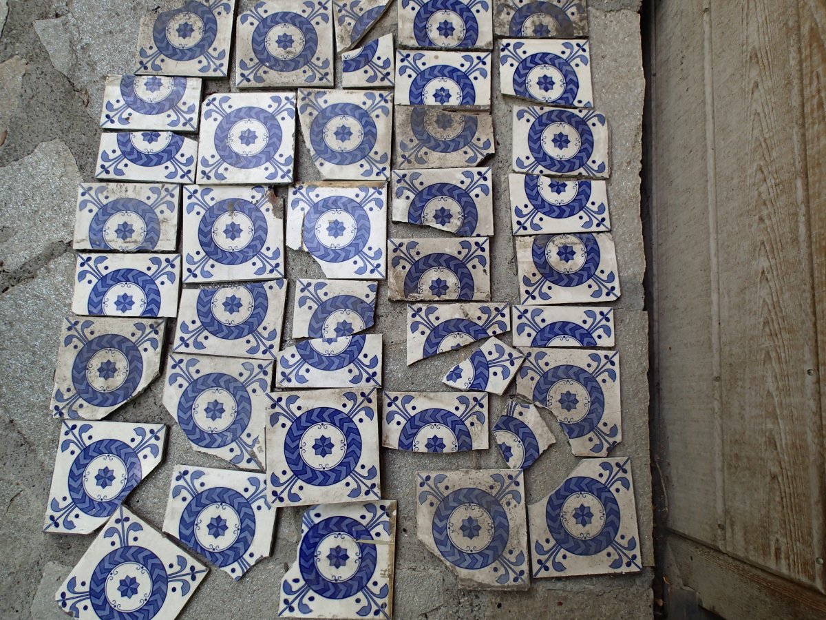 Lot Of Tiles Minton England Late 19th-photo-1