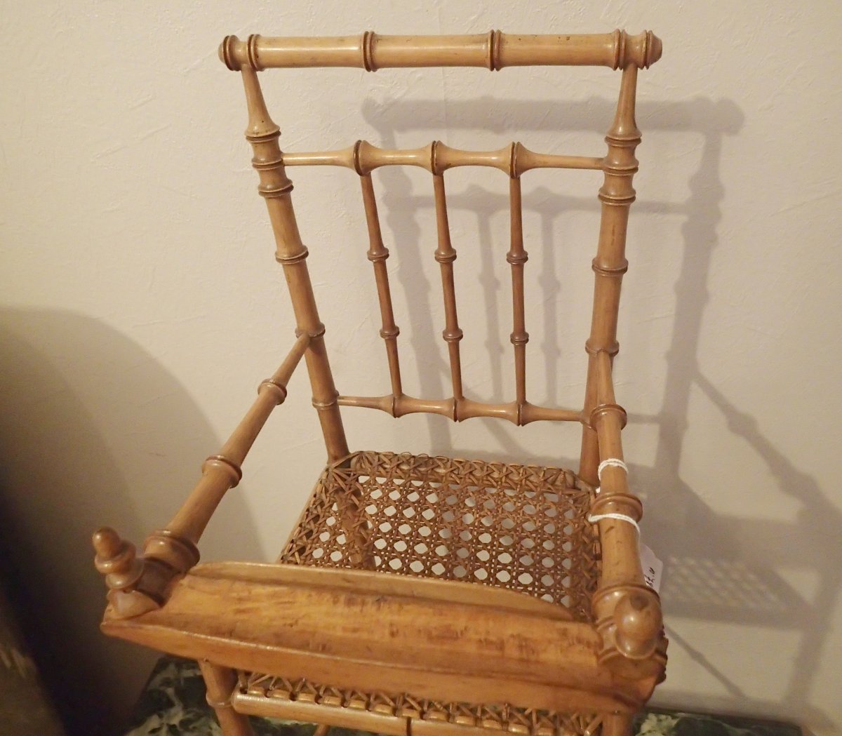 Chaise Haute Pour Poupée Ancienne – Miniature En Bois, Vintage, Sans Marque