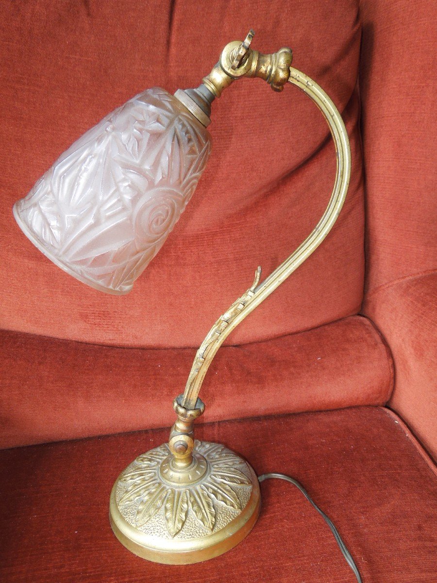 Gilt Bronze And Glass Pate Living Room Lamp 20/30