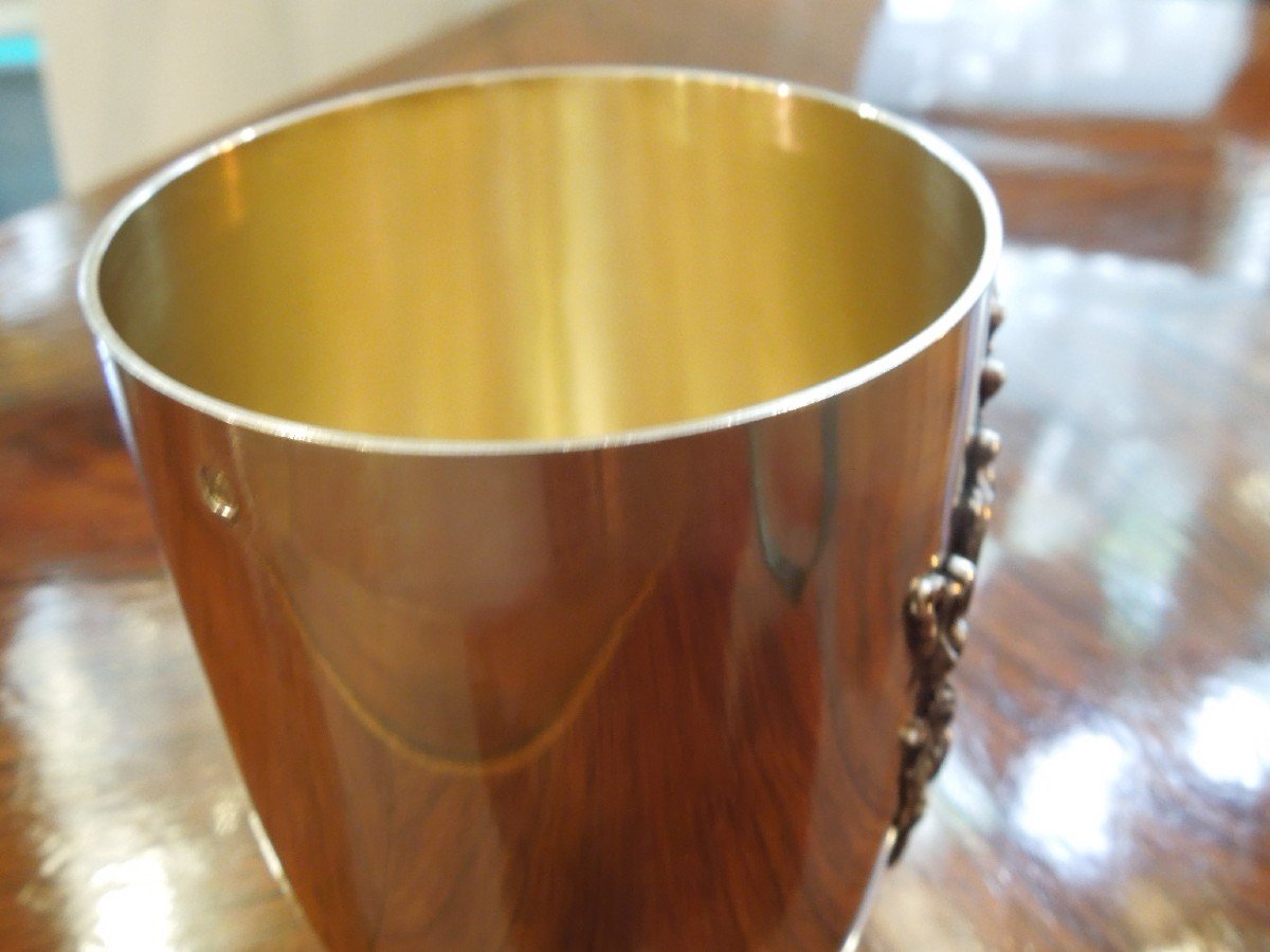 Timbale Argent Massif Epoque Art Deco